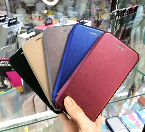 Чехлы книжки на Xiaomi Redmi Note 8 Pro+пленка