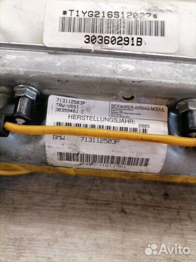 Аирбаг пассажирский Bmw X5 E53 SVA M57N 2005
