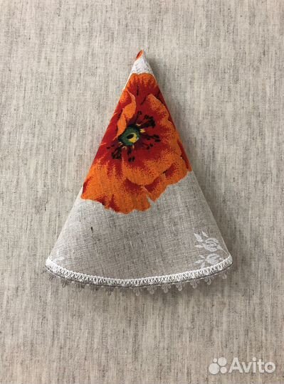 Салфетка сервировочная круглая 37см -№6, полульнян