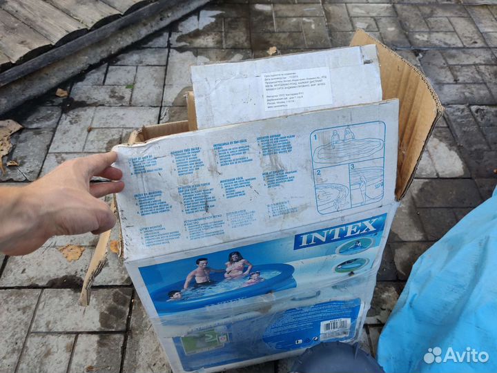 Бассейн 244х76 с защитным тентом