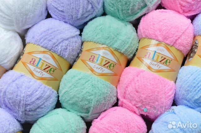 Пряжа плюшевая Софти