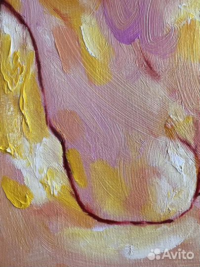 Картина маслом на холсте Ню, обнаженная 40/30 см