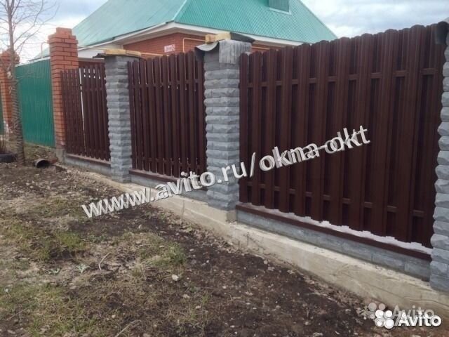 Забор из евро штакетника