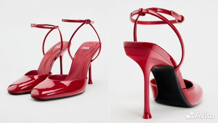 Красные лаковые туфли Zara 50% оплата