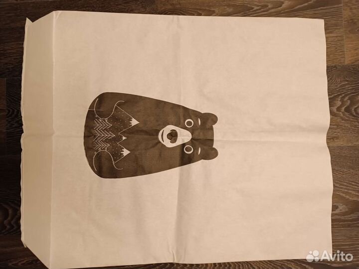 Эко мешок из крафт-бумаги для хранения игрушек