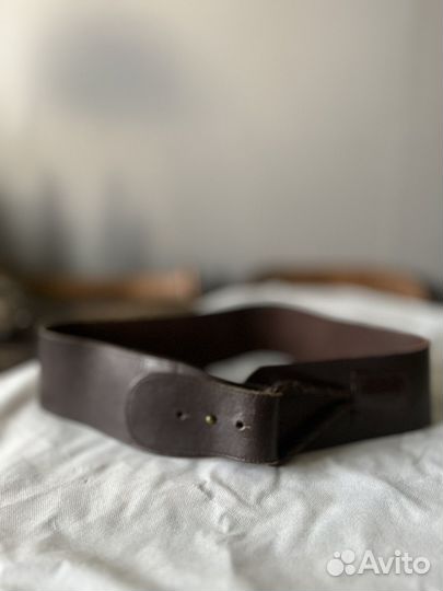 Ремень женский кожаный коричневый