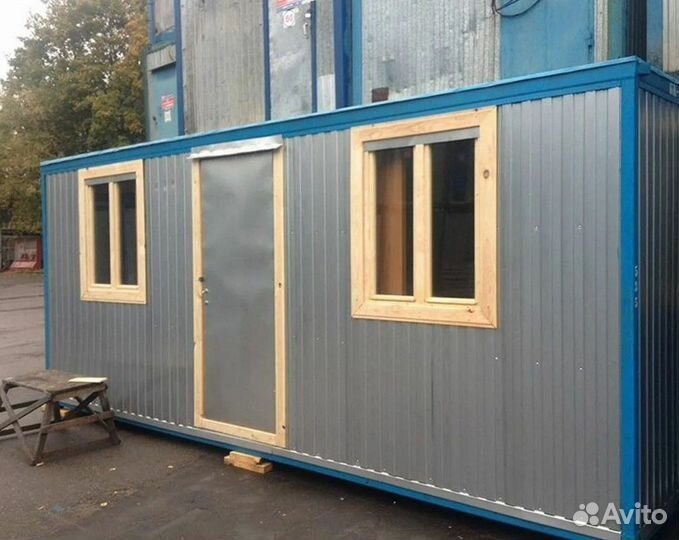 Бытовка распашонка прорабская, размер 6x2,45м (бк