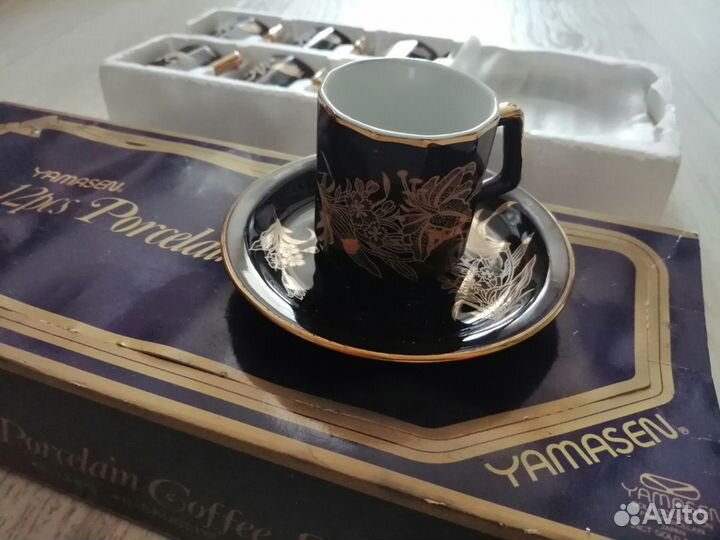 Сервиз кофейный японский с позолотой