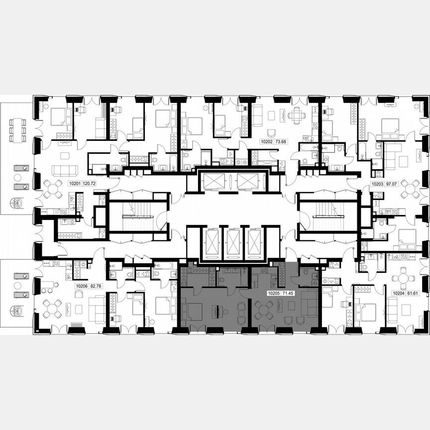 1-к. квартира, 71,5 м², 2/52 эт.
