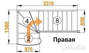 Лестница из сосны «лс-07м/5»