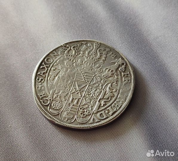 Германия Саксония 1 талер 1593 год Три брата