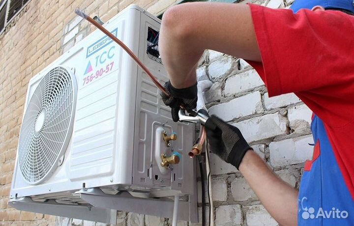Установка сплит-систем Закладка трасс Купить сплит