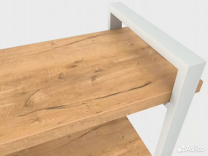 Тумба под тв Айсберг Лофт 120 белый/дуб крафт таба