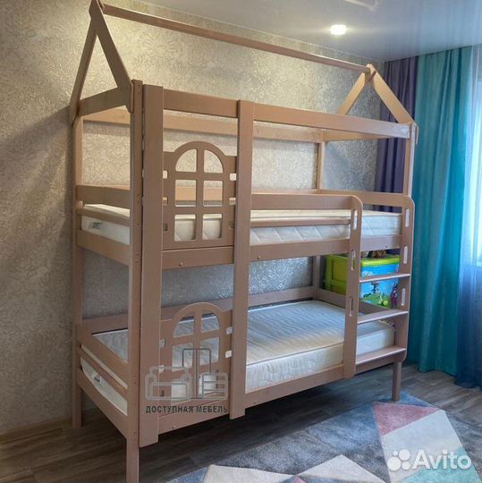 Двухъярусная кровать из сосны