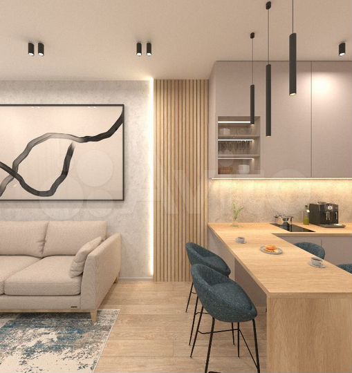 Апартаменты-студия, 36,2 м², 1/4 эт.