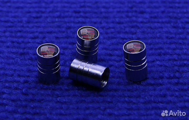 Комплект колпачков воздушного ниппеля Porsche хром