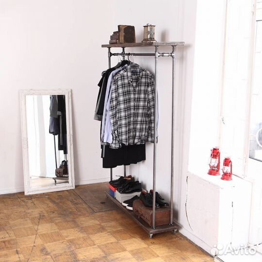 London dark - рейл в стиле лофт с двумя полками