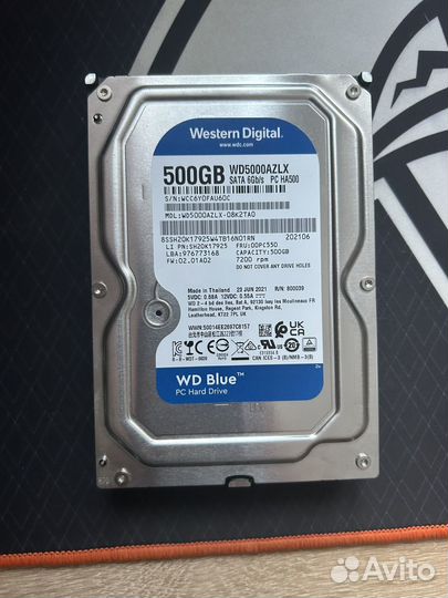 Жесткий диск WD Blue 500 GB