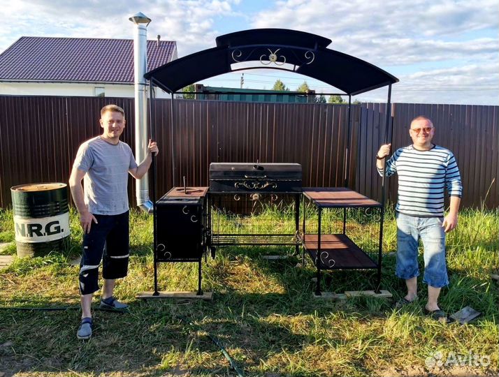 Мангал с печью