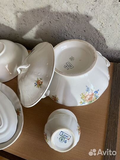 Сервиз, Конаково. Супница, салатник, тарелка