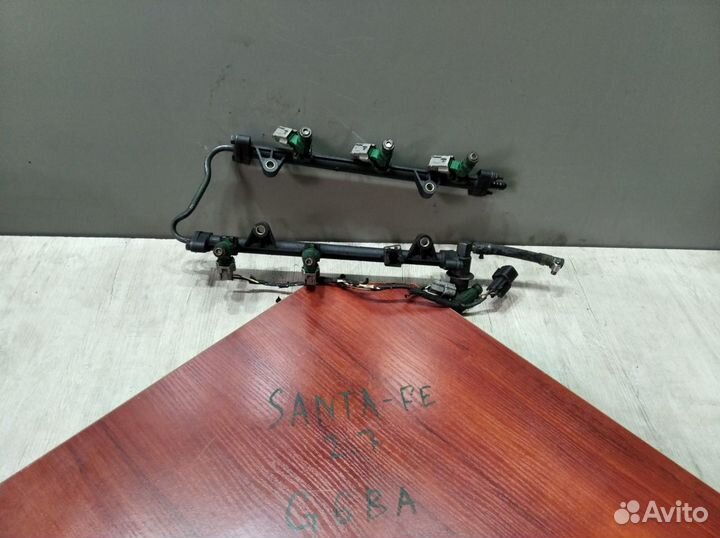 Топливная рампа G6BA 2.7л б. Hyundai Santa Fe, 04г