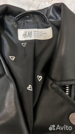Кожаная куртка hm