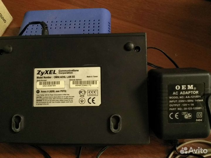 Adsl модем/роутер zyxel