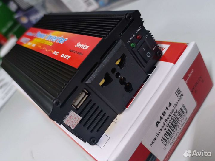 Автомобильный инвертор c 12 на 220V, 1000W