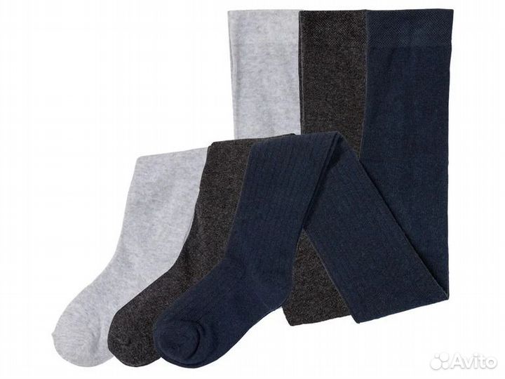 Хлопковые колготки для девочки набор 3 шт