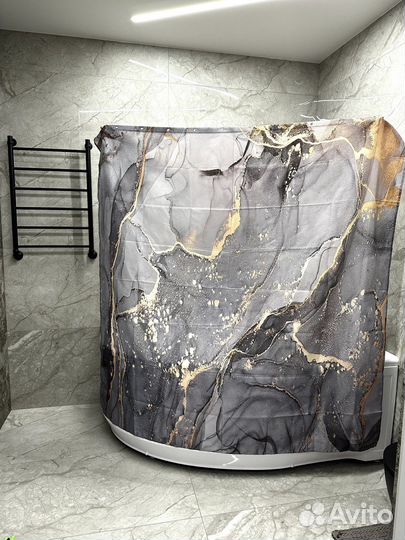 Штора для ванной тканевая