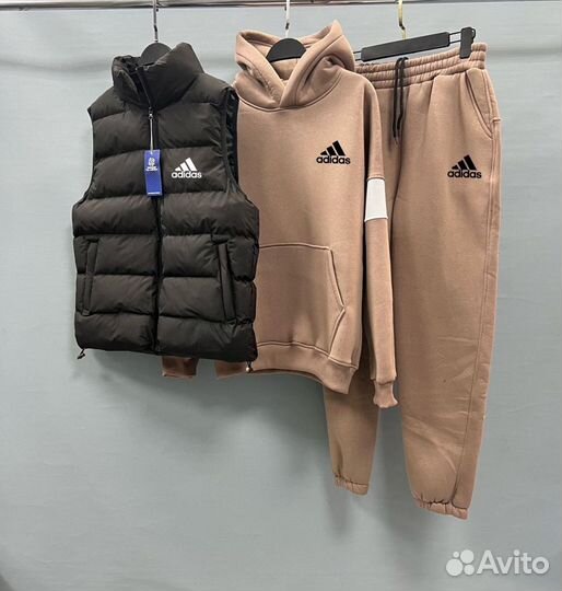 Костюм тройка на флисе Adidas