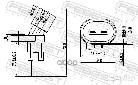 Датчик abs зад прав/лев 23606001 Febest
