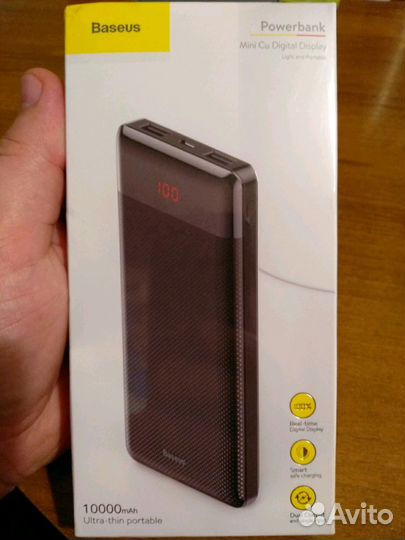 Power bank аккумулятор baseus 10000mAh с дисплеем