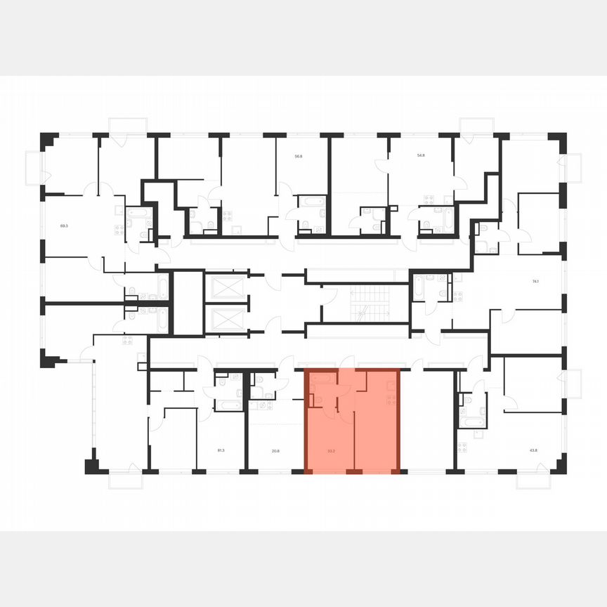 1-к. квартира, 33,2 м², 14/16 эт.