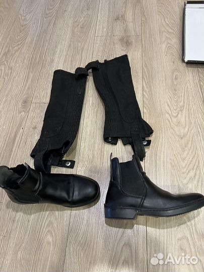 Краги для верховой езды, ботинки