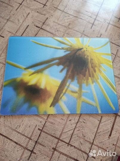 Доска разделочная стеклянная размер 38*28