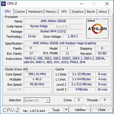 AMD Athlon 200ge (am4)