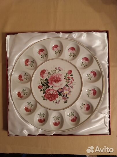 Пасхальная тарелка под кулич и яйца