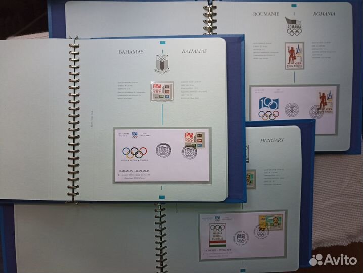 3 альбома марки Олимпийский комитет 100 лет 1994 г