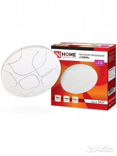 Светильник светодиодный IN home глория 18Вт. 6500К