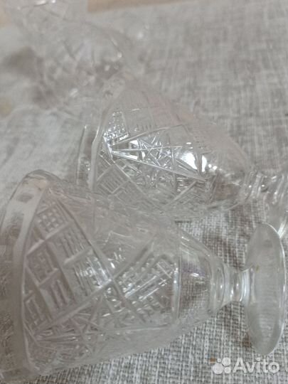 Набор фужеров хрустальных на ножке СССР