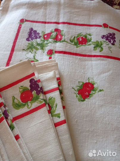 Льняные простыни и скатерти новые СССР