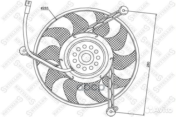Вентилятор охлаждения VW T4 all 91-04 2999008SX