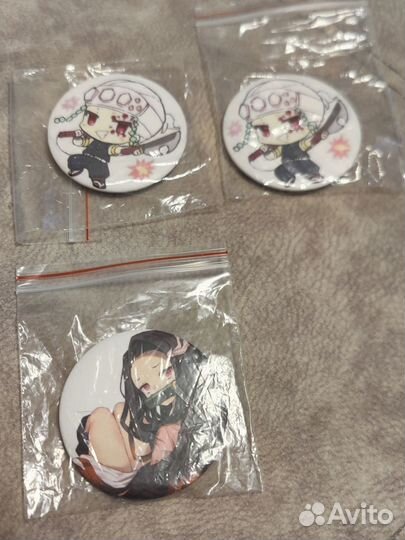 Металлические значки аниме истребитель демонов