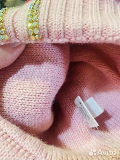 Шапка зимняя для девочки из мериноса