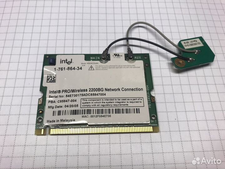 WiFi Atheros AR9223 Mini PCI, 802.11b/g/n 300Mpbs