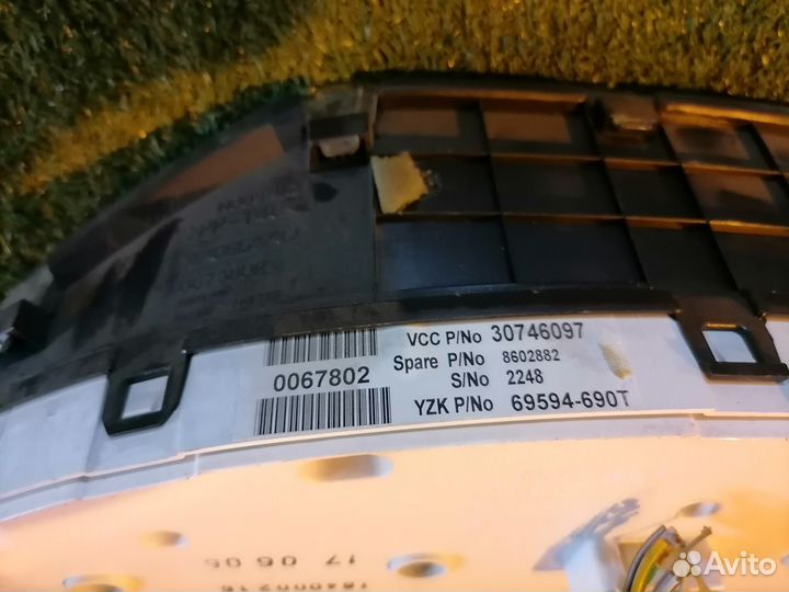 Спидометр (панель приборов) 30746097 Volvo S60 V70