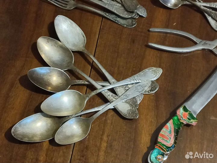 Стол приборы мельхиор