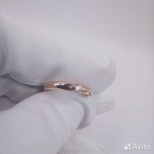 Золотое кольцо с бриллиантами, 585, вес 2,58, р-р