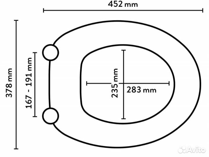 Сиденье для унитаза Baliv новое